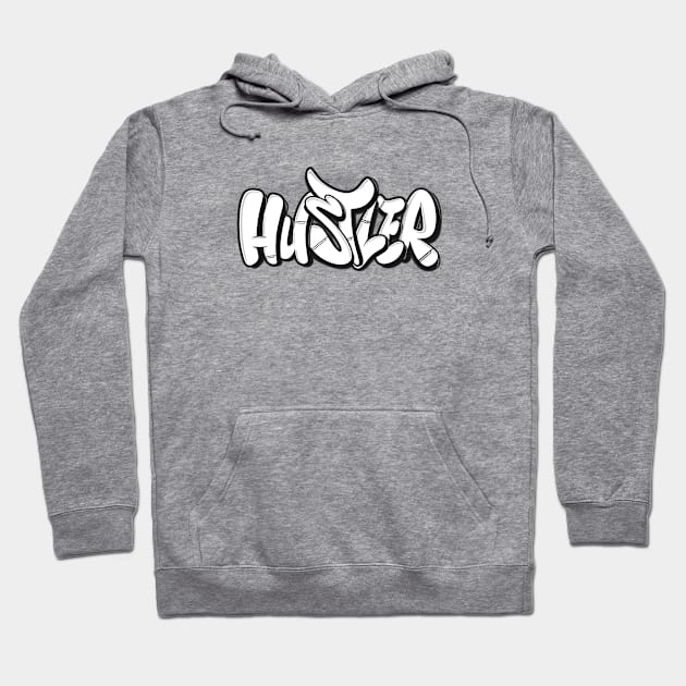 Hustler Graffiti Lettering Style 1.0 Hoodie by 2wear Grafix